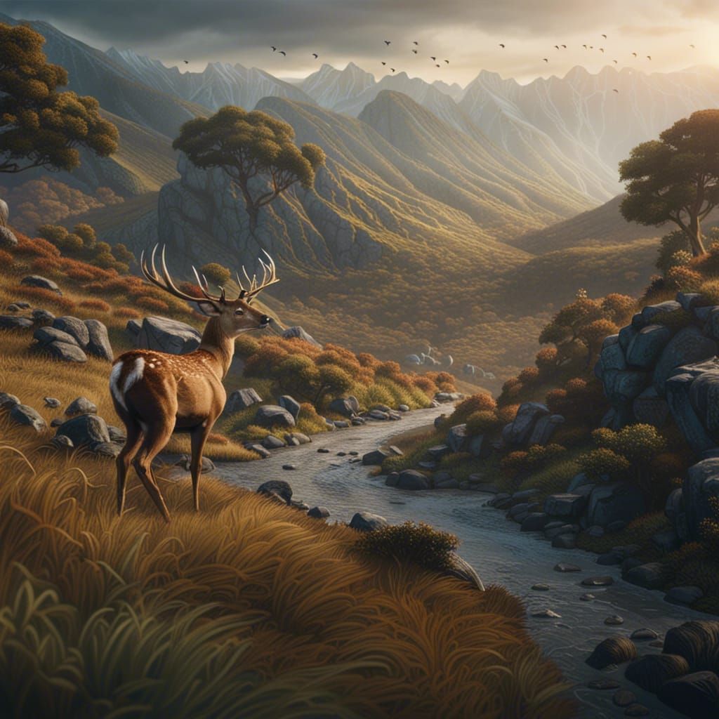 deer hunting in the hills of new zealand