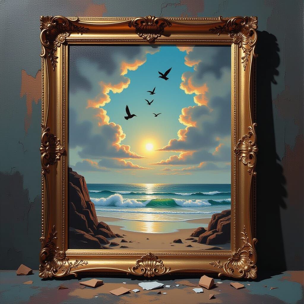 Painting Comes Alive, Elements Escape Canvas Frame