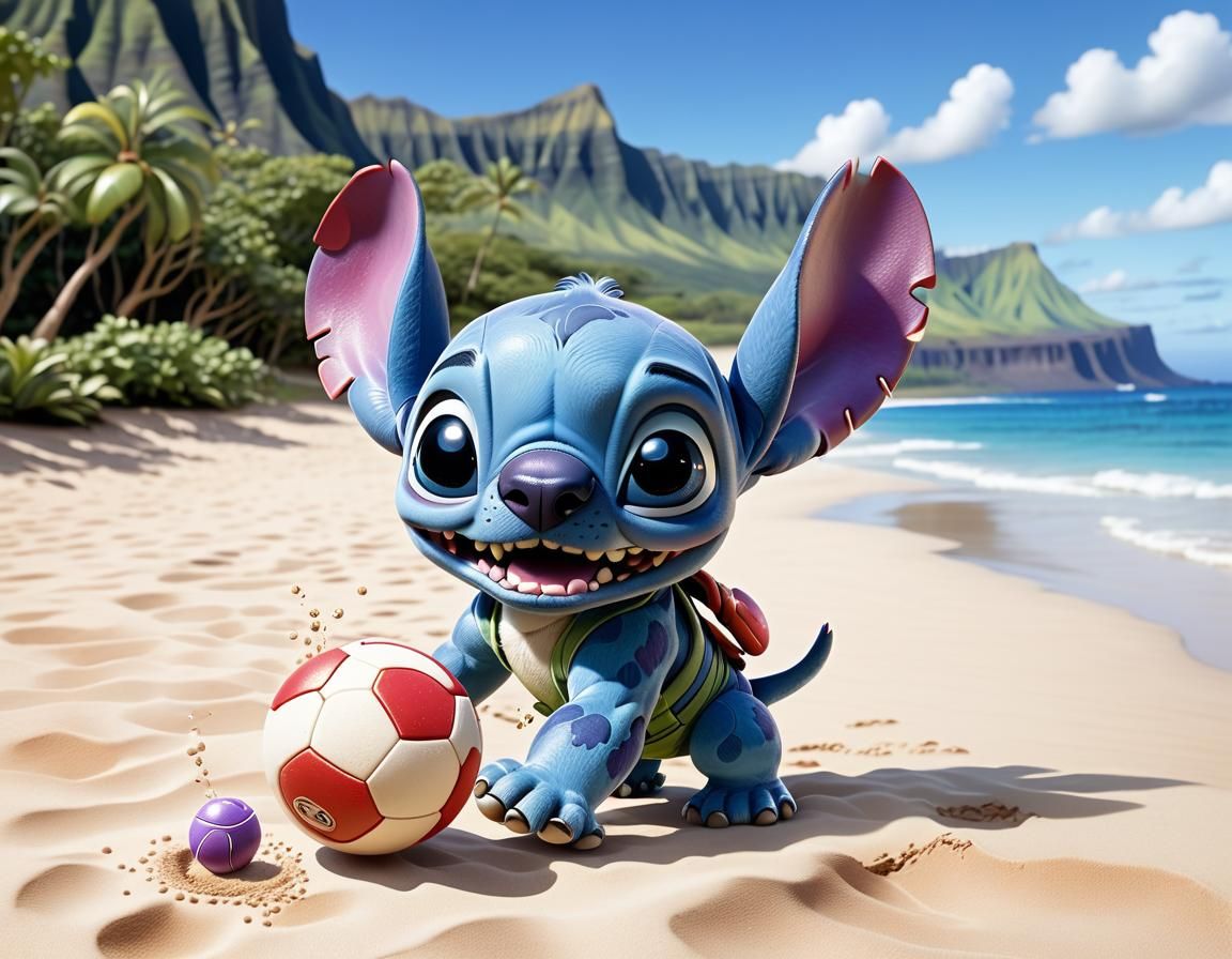 Stitch Wants to Play  by @Artie Blur