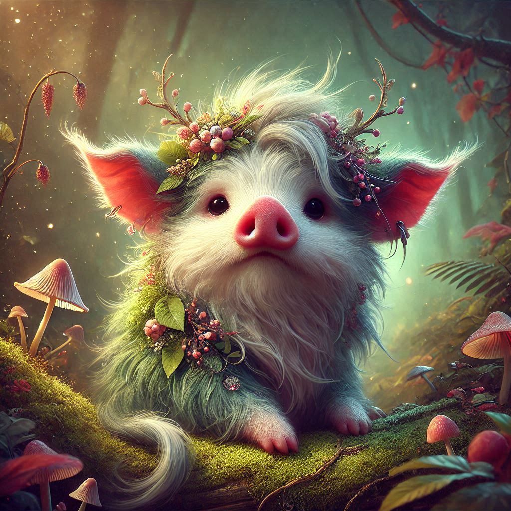 adorable fairy-tale fantasy creature portrait..