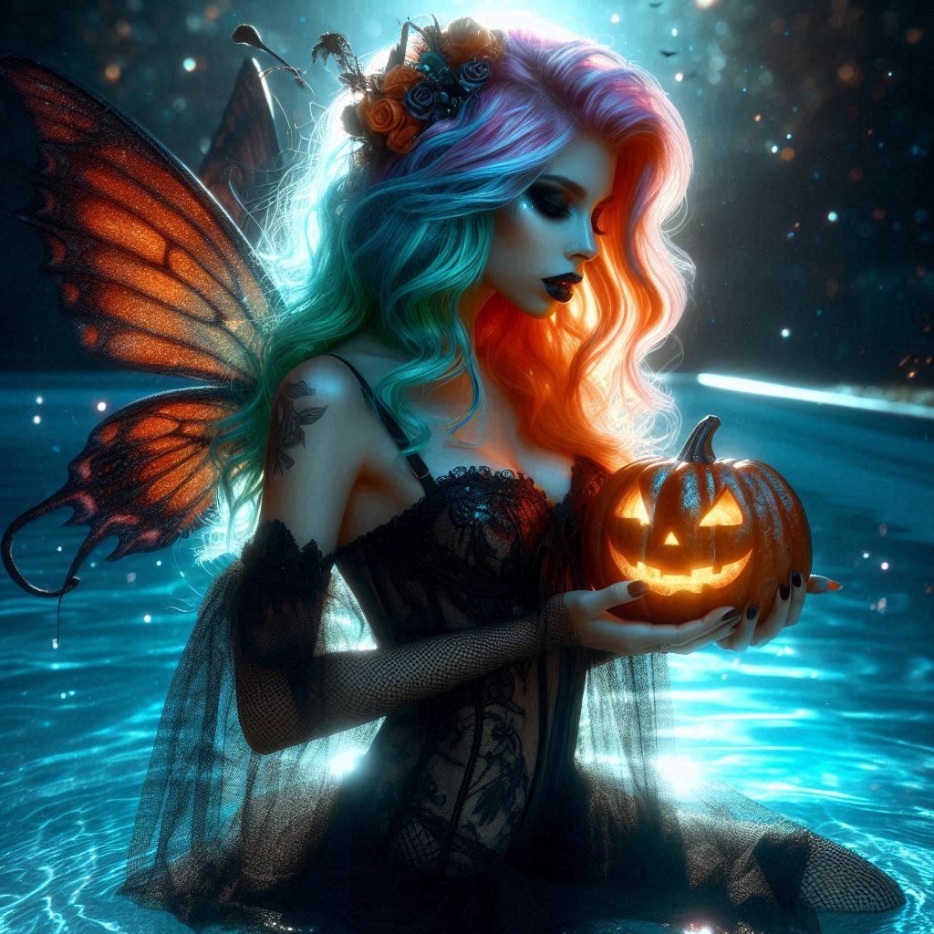 Fairy with pumpkin