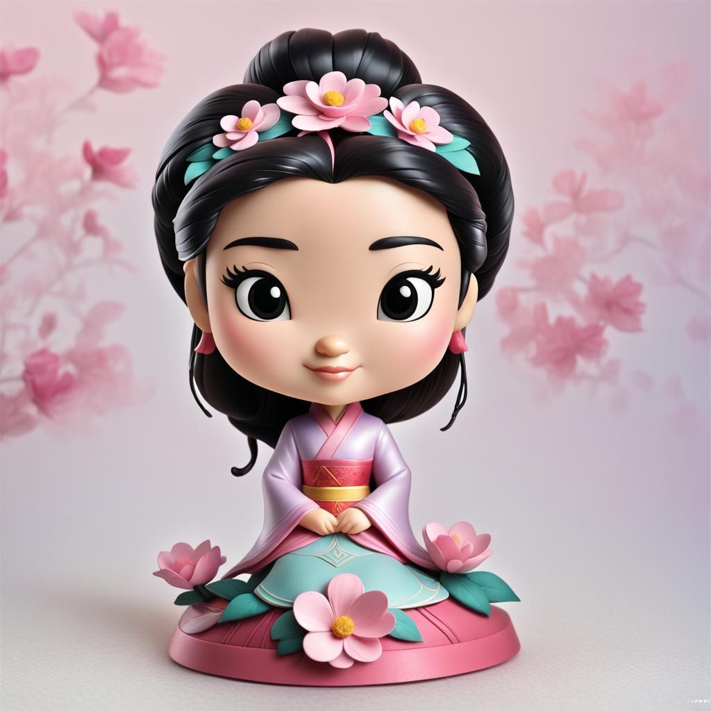 Mulan Bobble Head  by @Arisiin