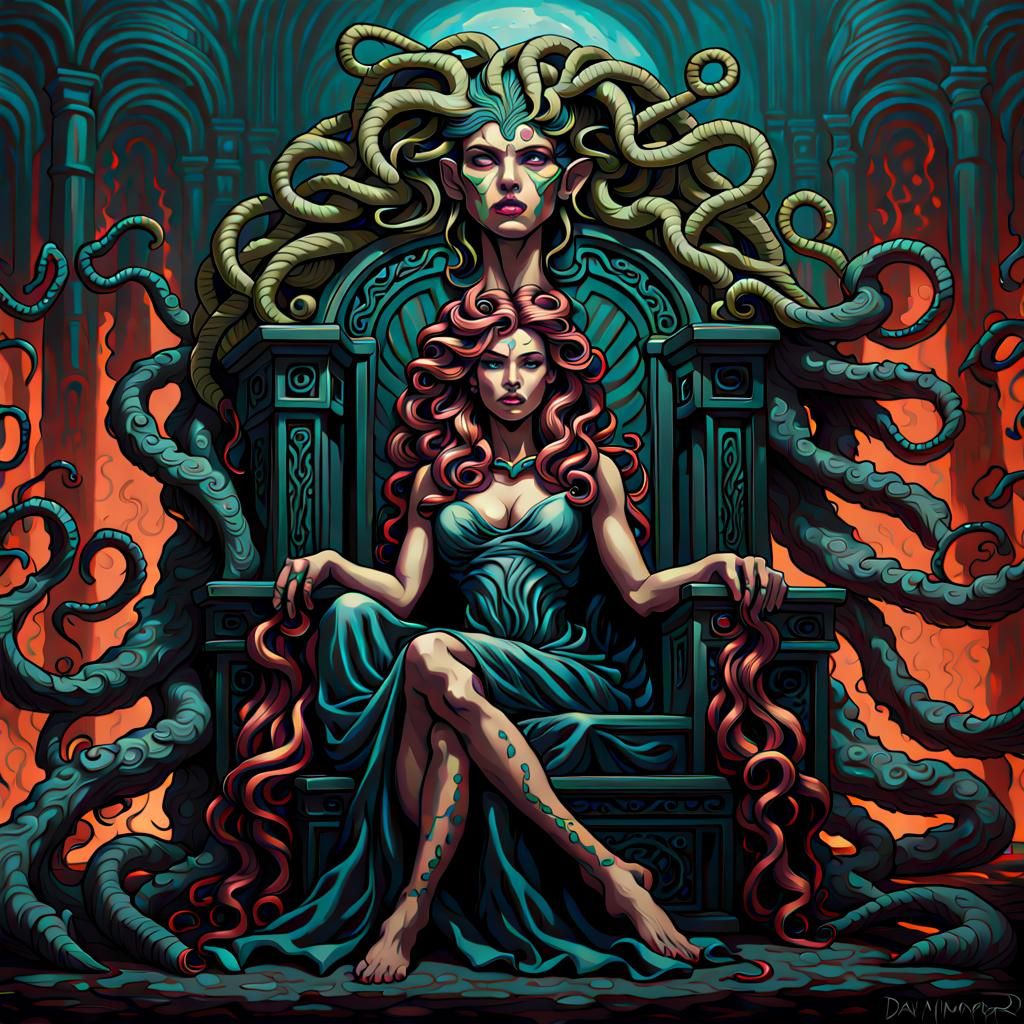 Medusa on her throne