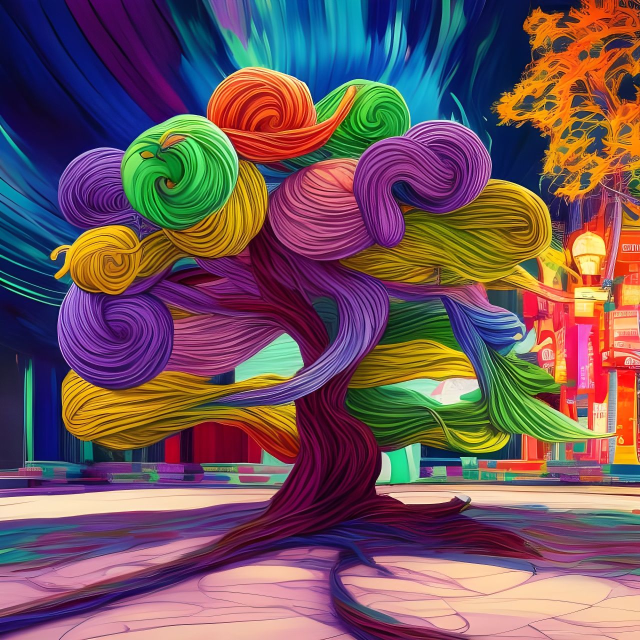 Tree made of yarn  by @Peppy Pixi