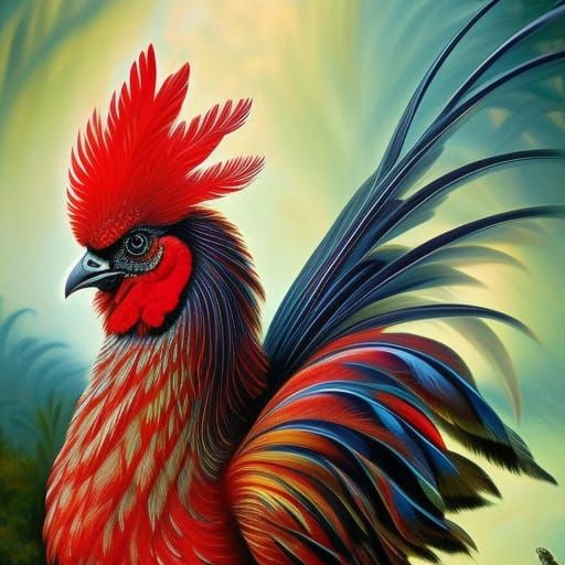 Proud Rooster - AI Generated Artwork - NightCafe Creator