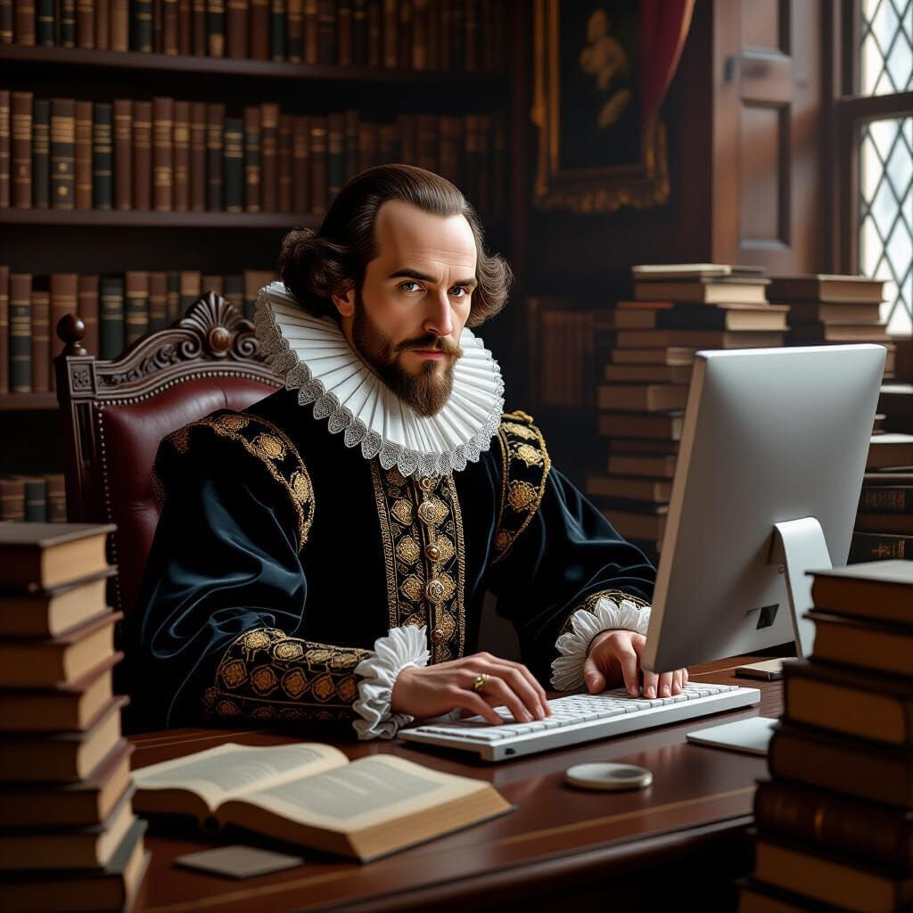 A Poet writing - Start Image 1