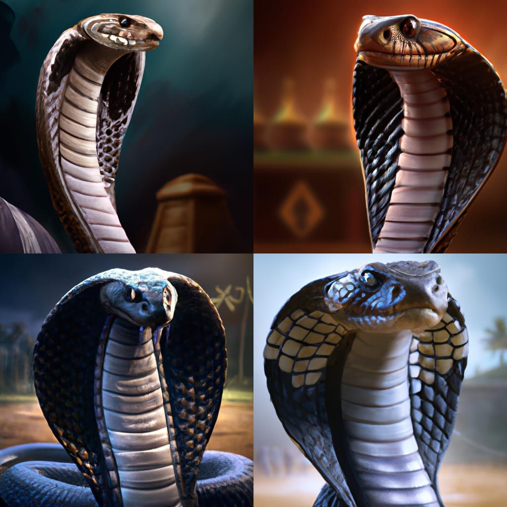 Cobra Snakes - AI Generated Artwork - NightCafe Creator