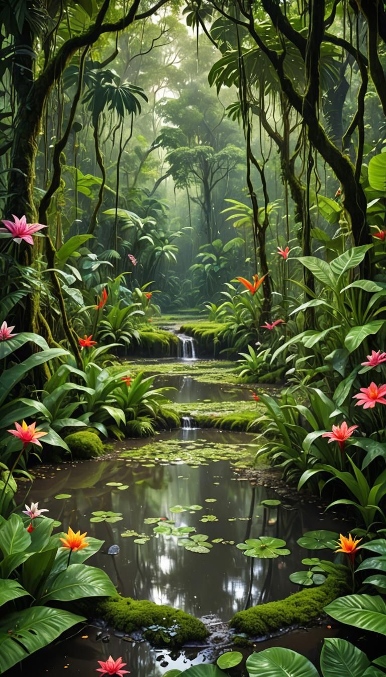 Rainforest clearing  by @EscapeReality