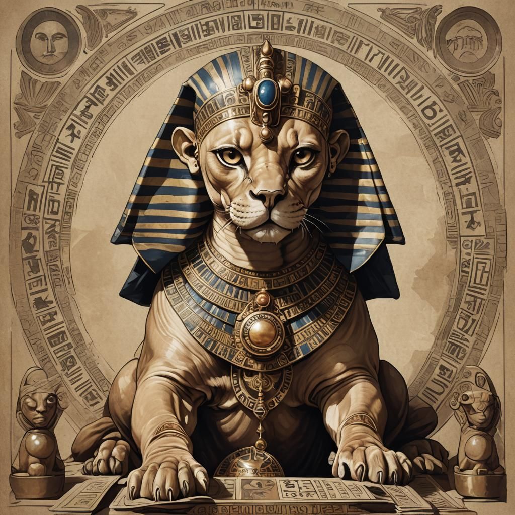 Sphinx as fortune teller - AI Generated Artwork - NightCafe Creator