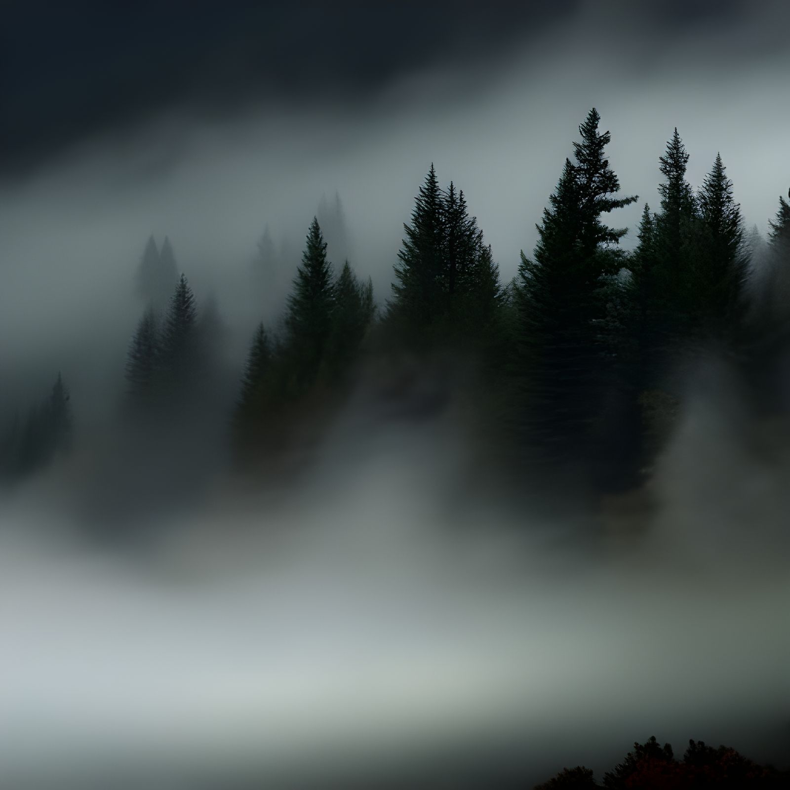 Foggy Mountains.  by @Raveighen Blackwing