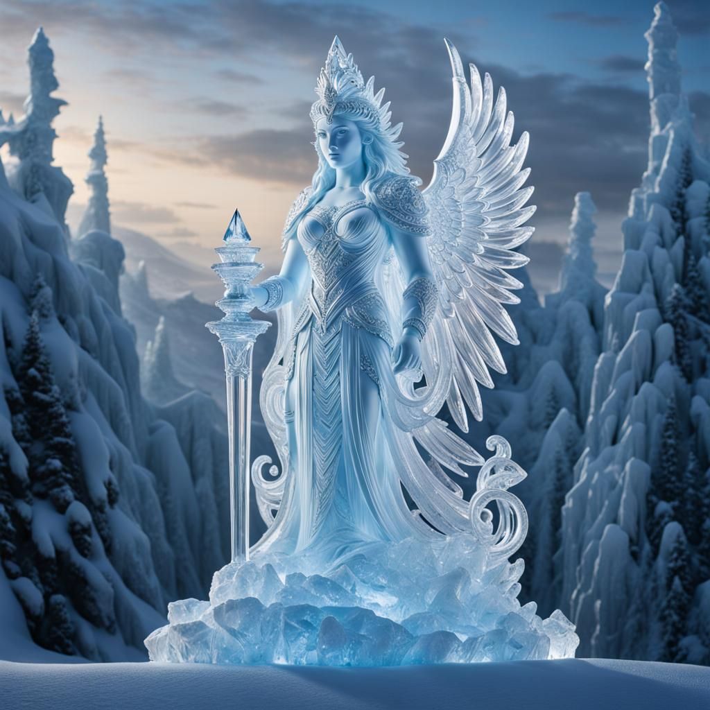 Khione, Greek deity of snow and ice...❄️  by @Moira Starling