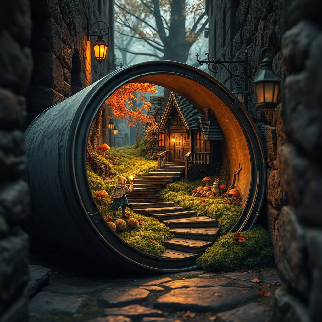 Whispering Path of Autumn Lights