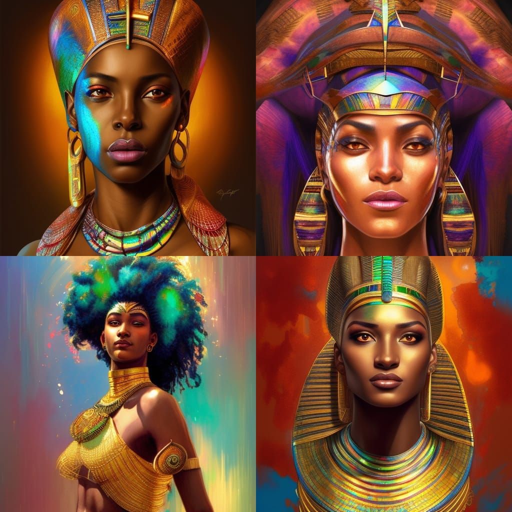 Egyptian Beauties 1 - AI Generated Artwork - NightCafe Creator