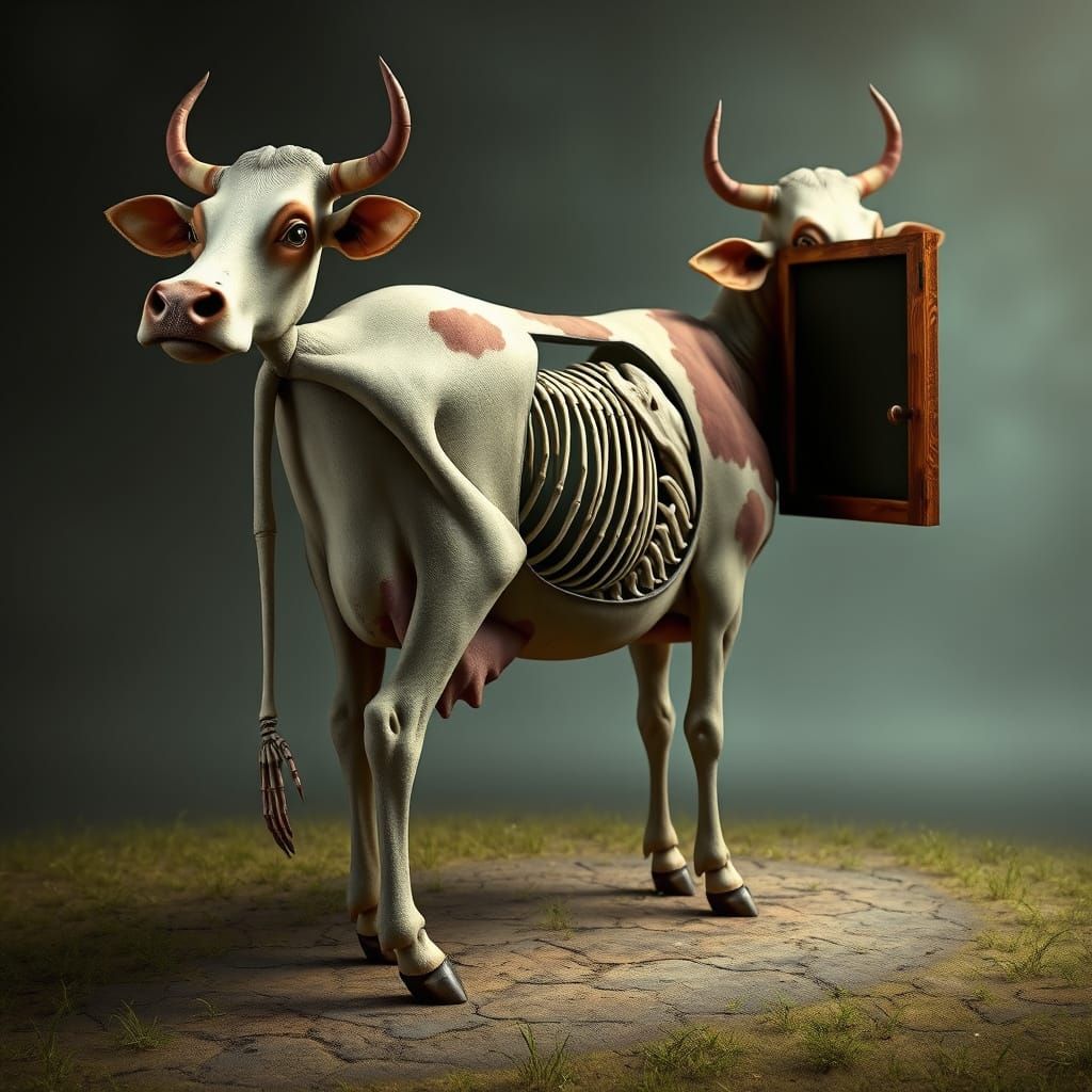 The door on my “Doors Where They Shouldn't Be” was the least of this cow’s problems  by @mightyminimoose