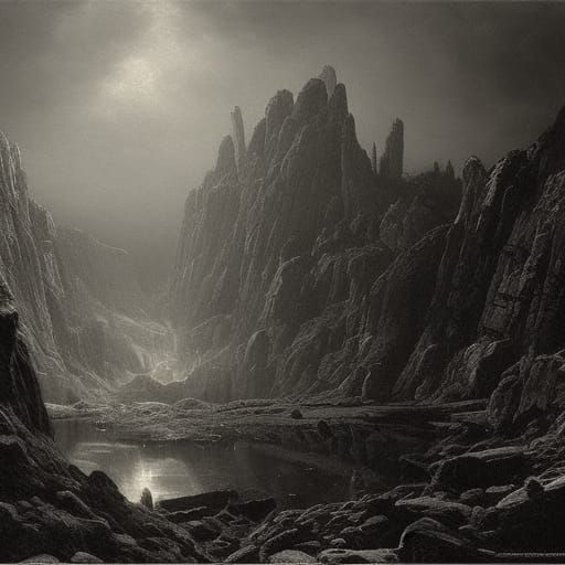 Rocky landscape, Photo realistic  by @Wim