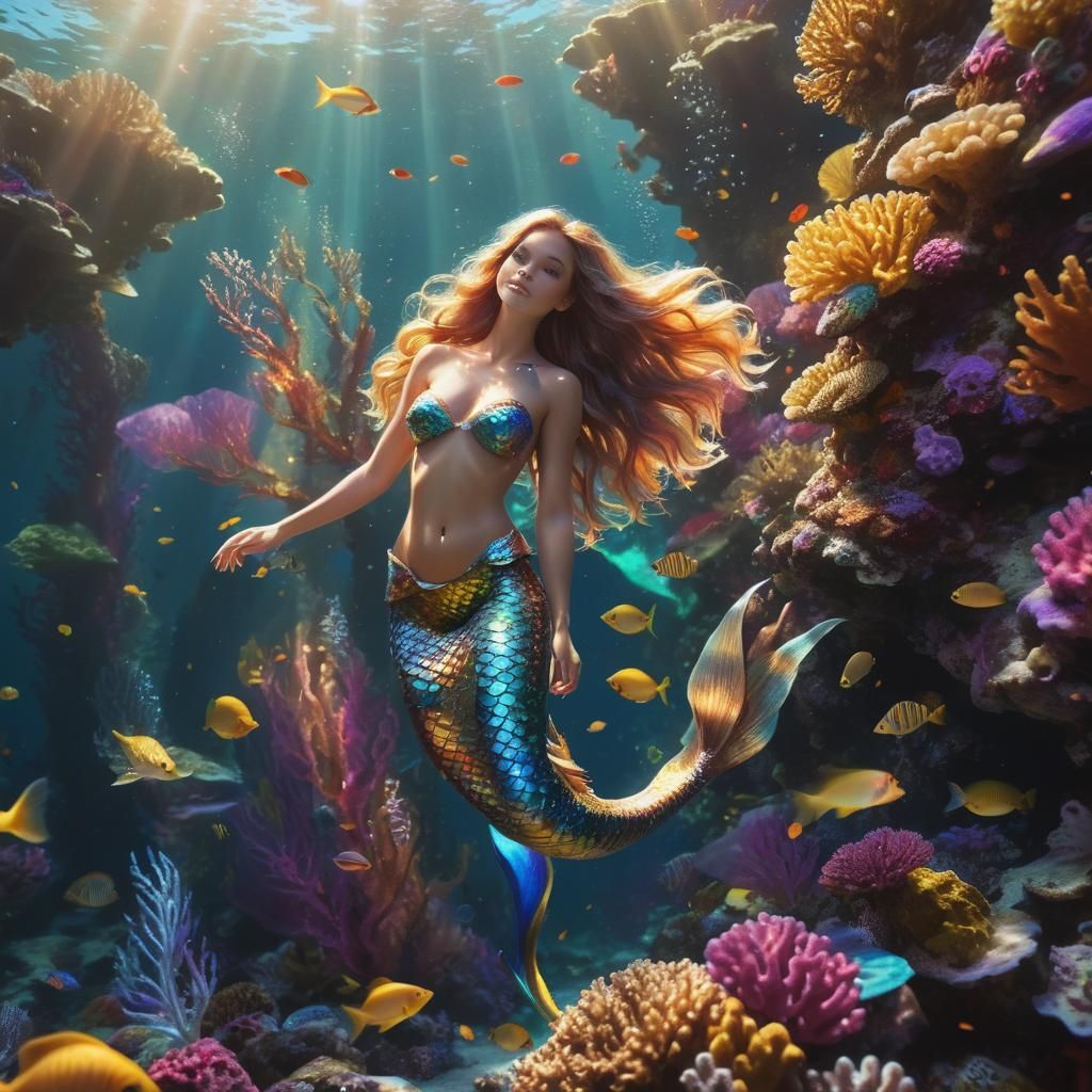Mermaid and the Coral - 1