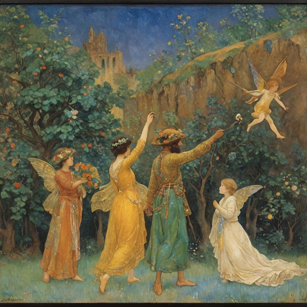 Symbolist Oil Painting Masterpiece with Intricate Details