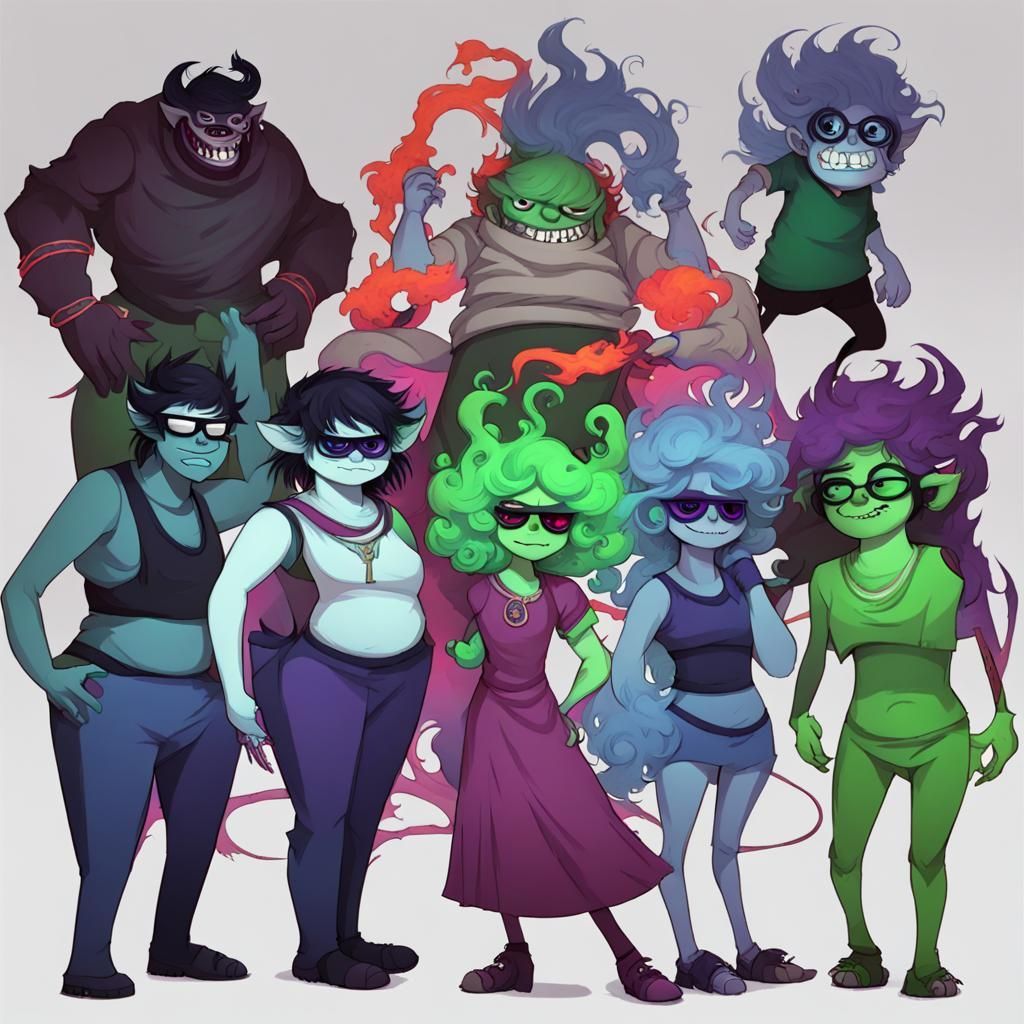 Homestuck trolls AI Generated Artwork NightCafe Creator