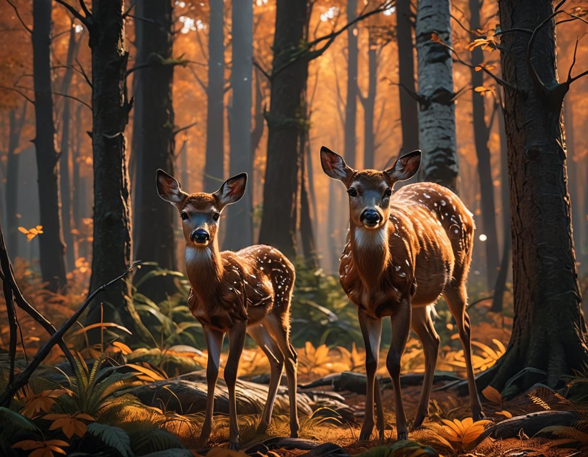 mother deer and her fawn