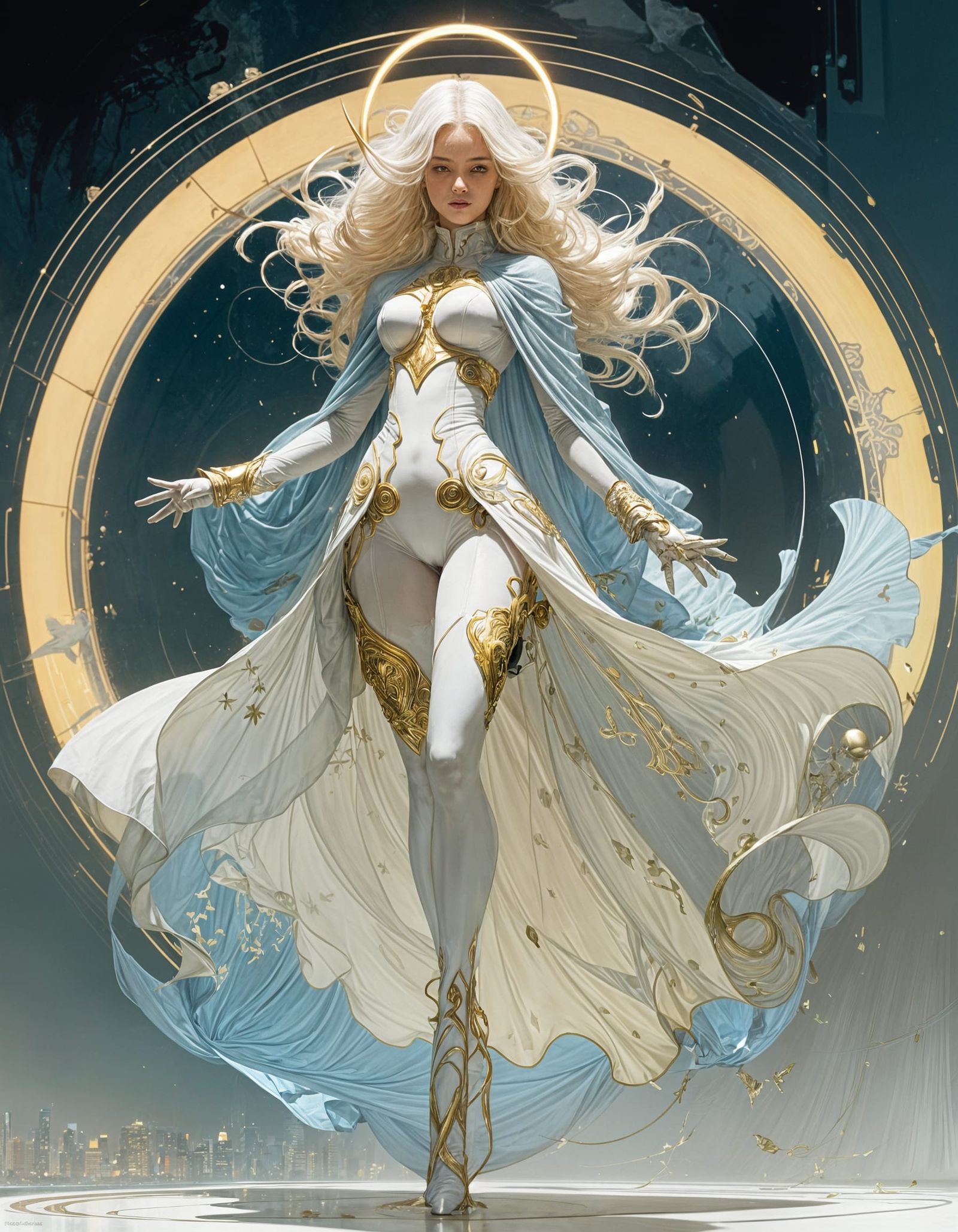 Futuristic Ghost in Ornate Armor Concept Art