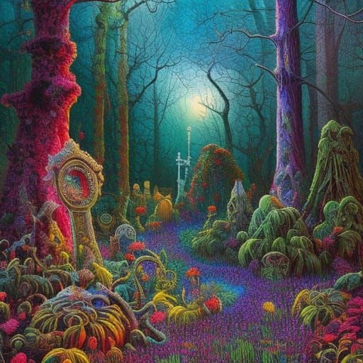 Colourful forest