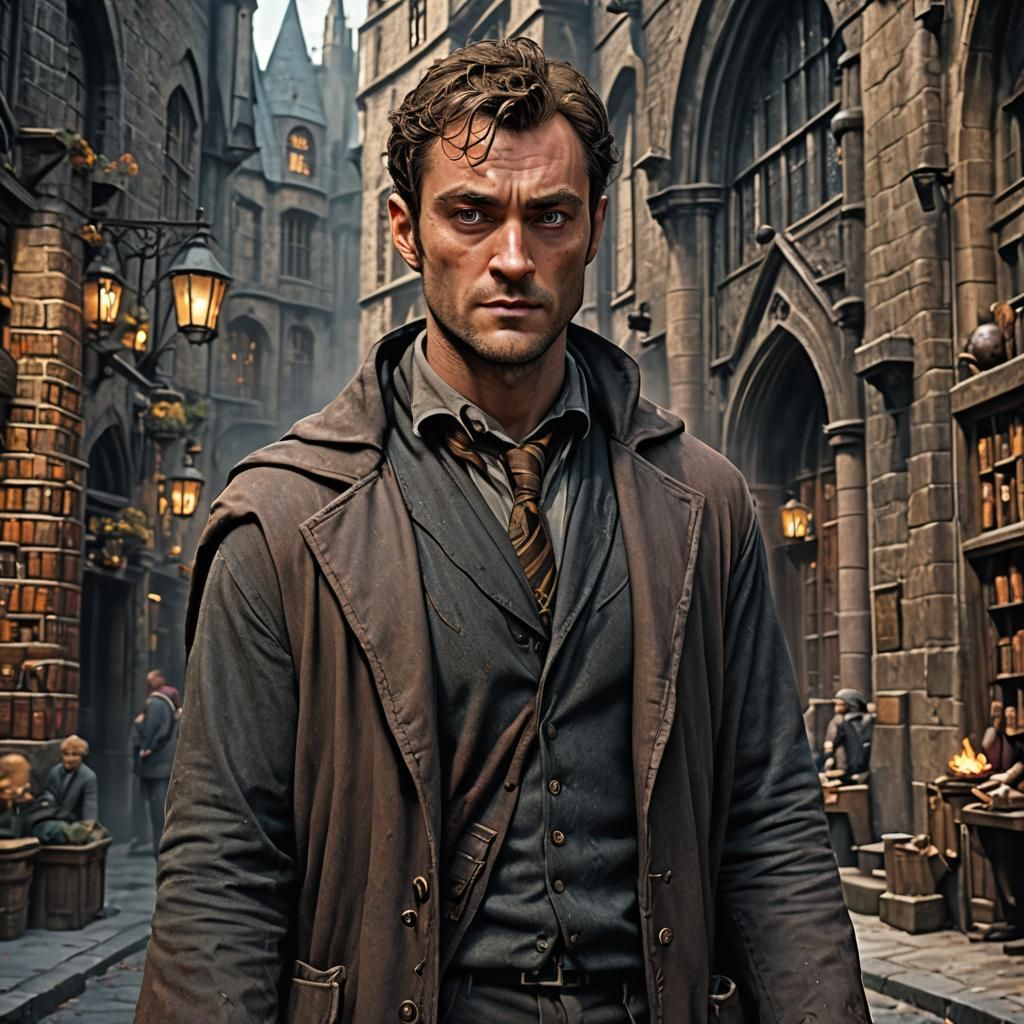 guy who looks like a young jude law in the harry potter univ...