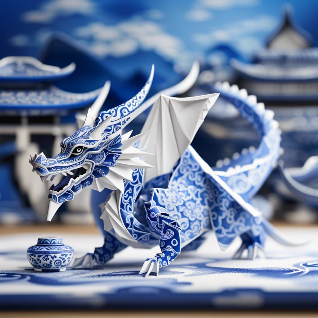Porcelain dragon  by @Novael