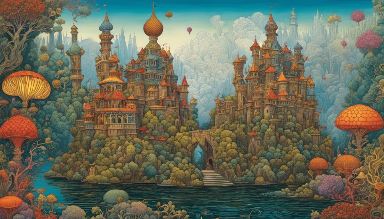 exotic fantasy castle