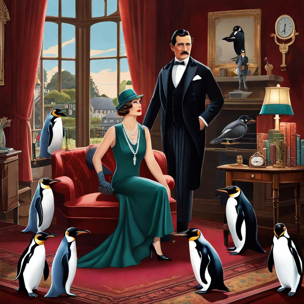 A scene from one of those Classic Penguin Agatha Christie No...