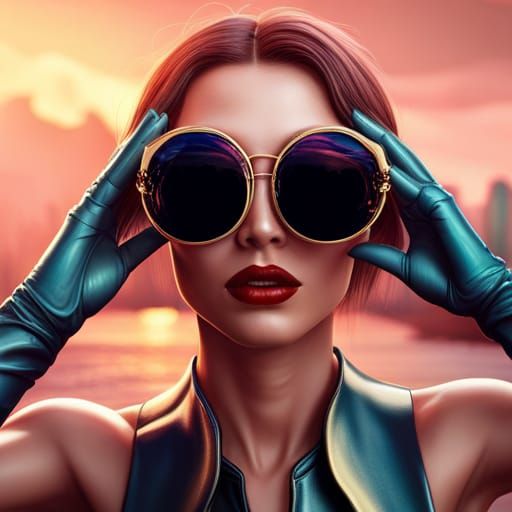 Funky eyewear, sunglasses, cool girl