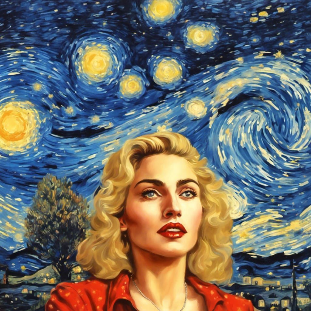 Madonna on a starry, starry night - AI Generated Artwork - NightCafe ...