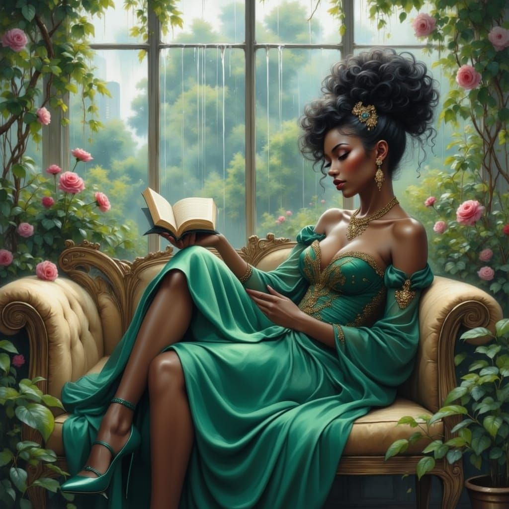 Rainy day in the sunroom