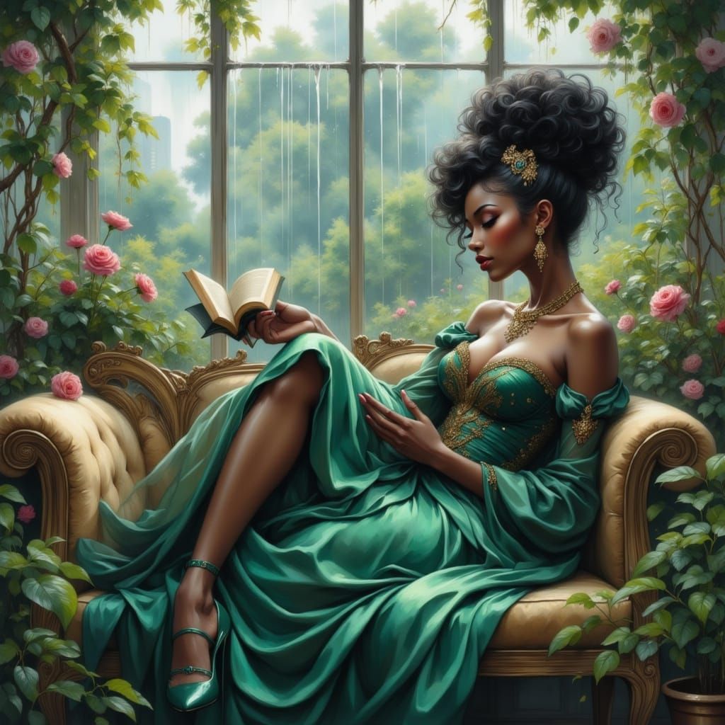 Rainy day in the sunroom