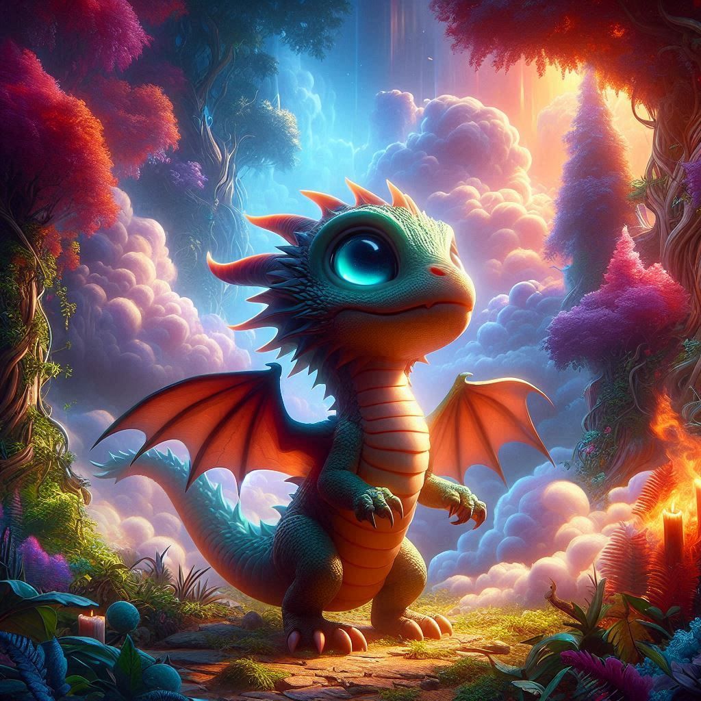 Cute baby dragon