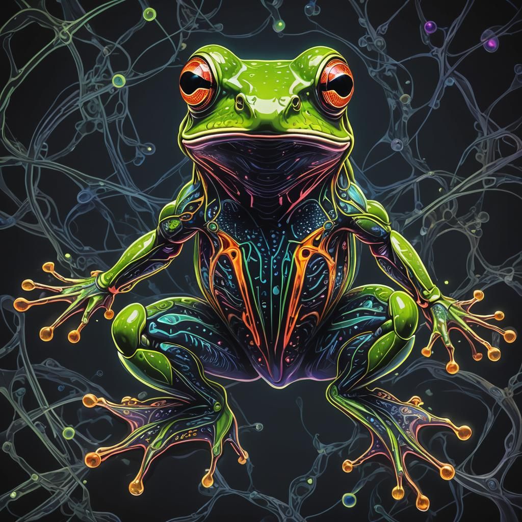 Frog in Colour - AI Generated Artwork - NightCafe Creator