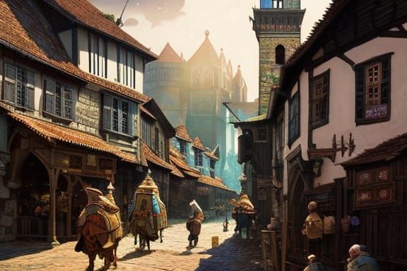 Along the High Street.