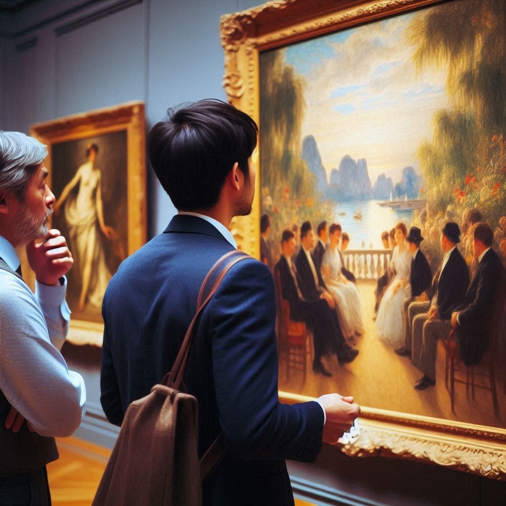 Japanese tourists discore Renoir