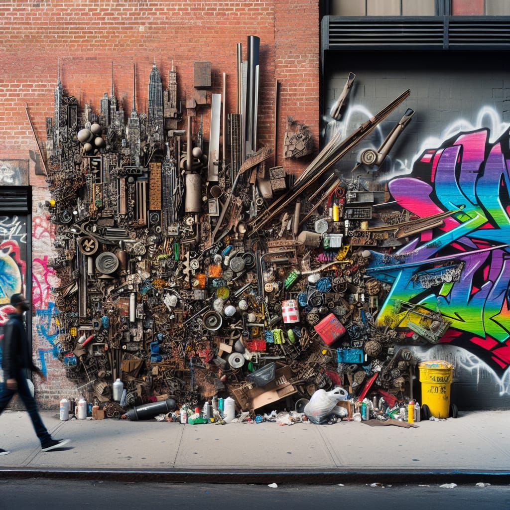 trash art in new york