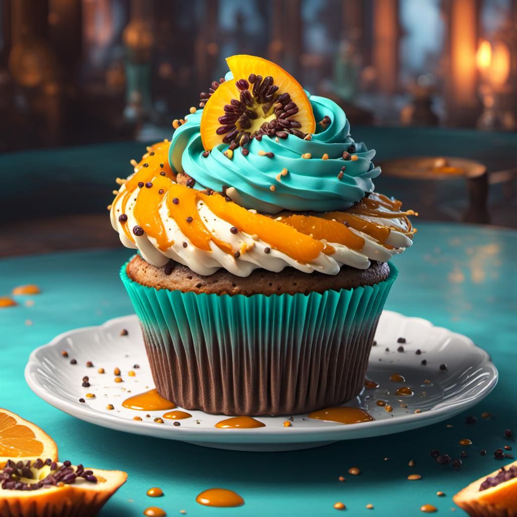 passionfruit cupcake with tons of passionfruit on top