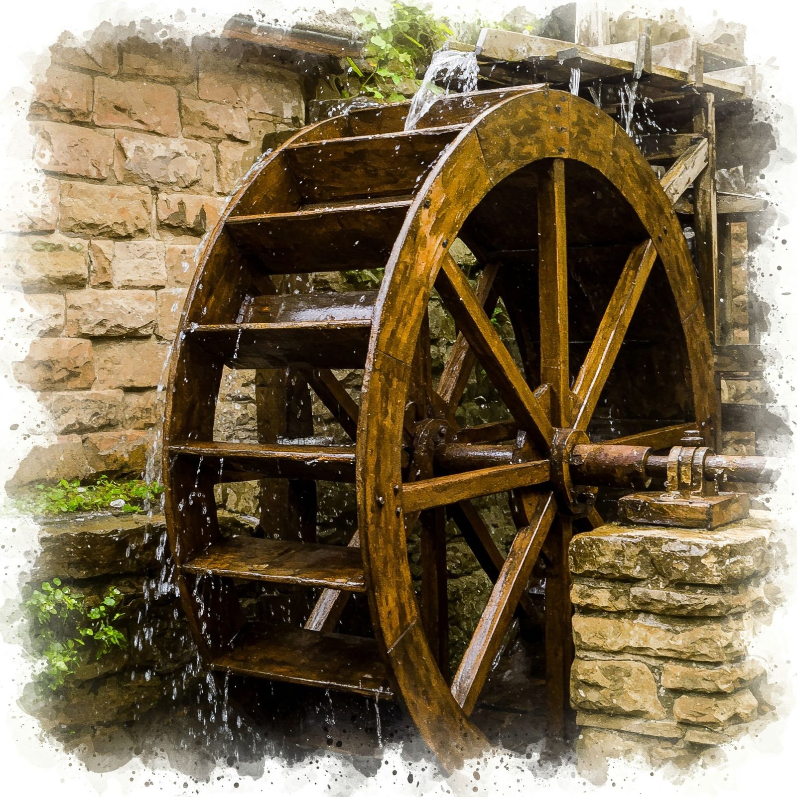 Close up of a waterwheel – GE  by @axelb