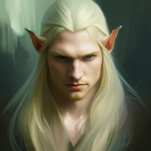 Blond male elf Fanatsy Portrait - AI Generated Artwork - NightCafe Creator