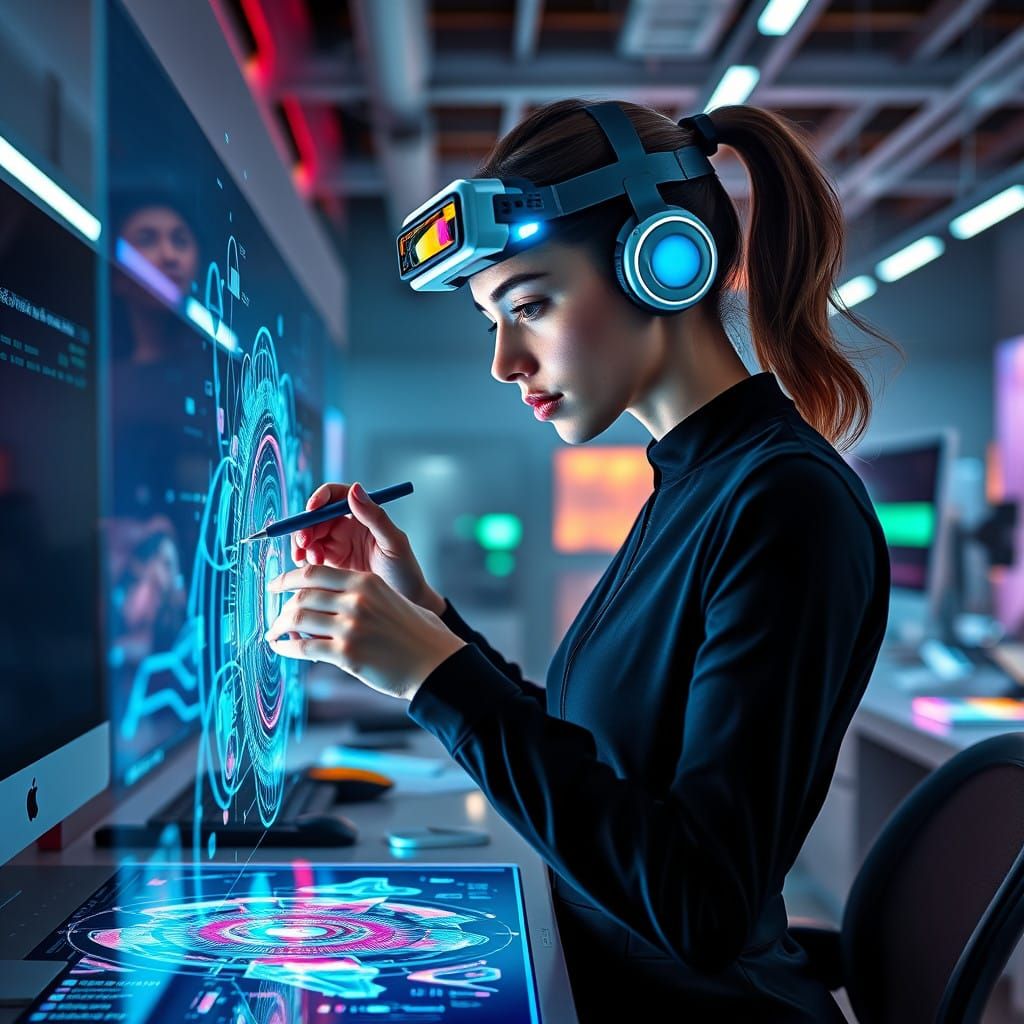Ambitious Designer Creates Futuristic Holographic Art in Hig...
