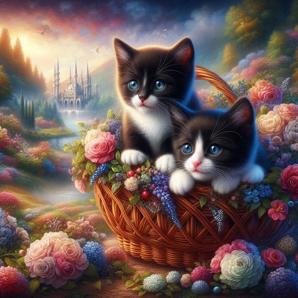 cute black tuxedo kittens