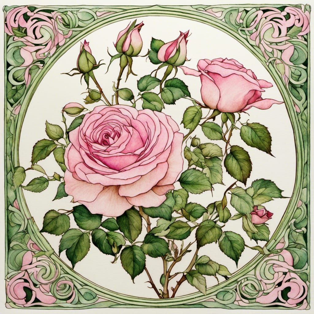 Art Nouveau Roses