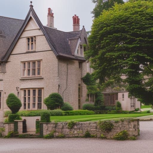 2 story English manor house Professional photography, bokeh,...