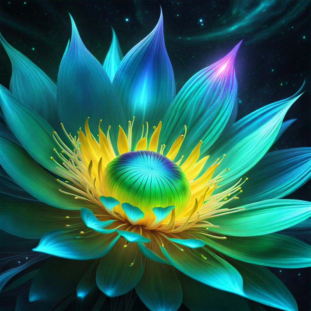 Galactic flower - AI Generated Artwork - NightCafe Creator