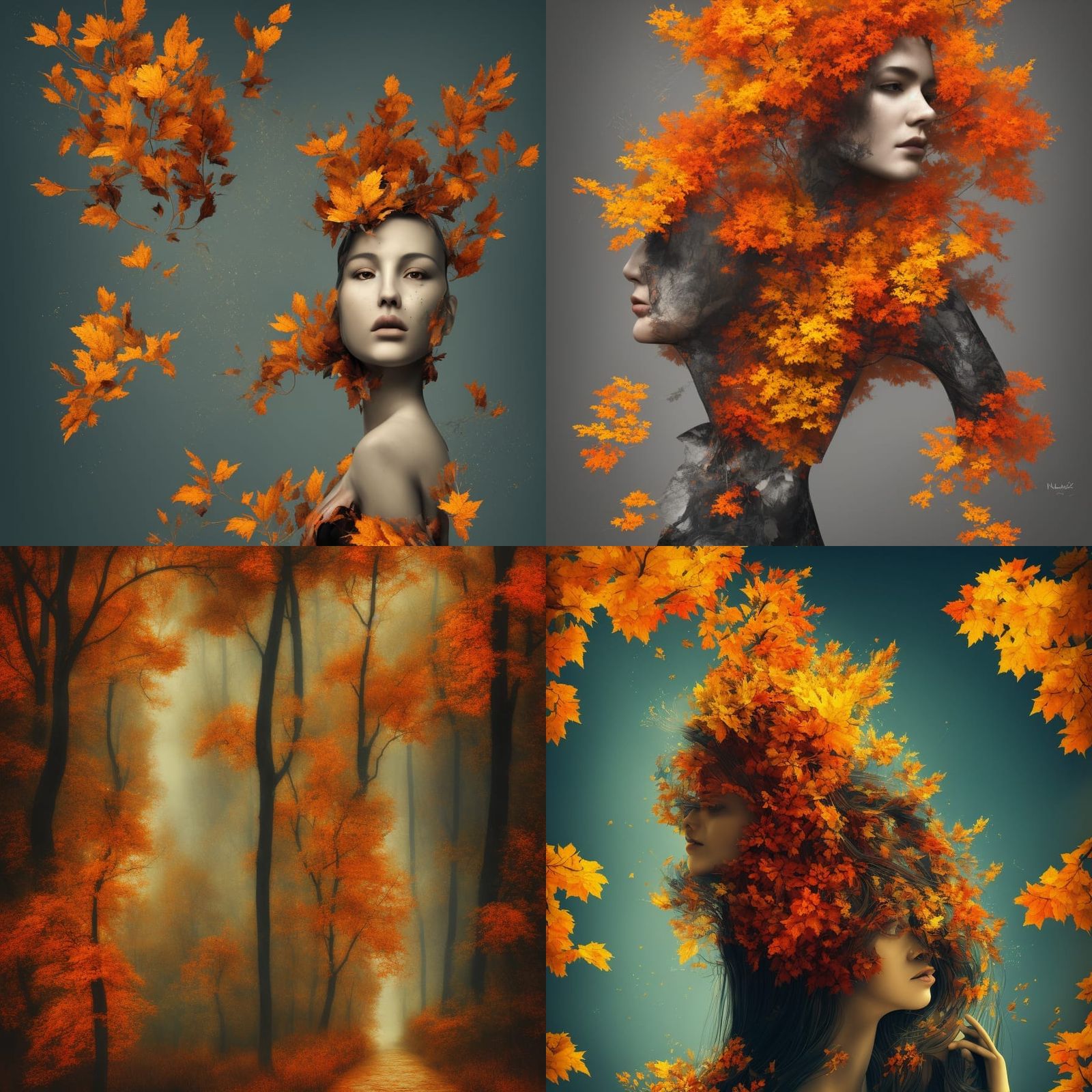 Profound art, with emphasis on autumn scenery, in style of Alberto ...