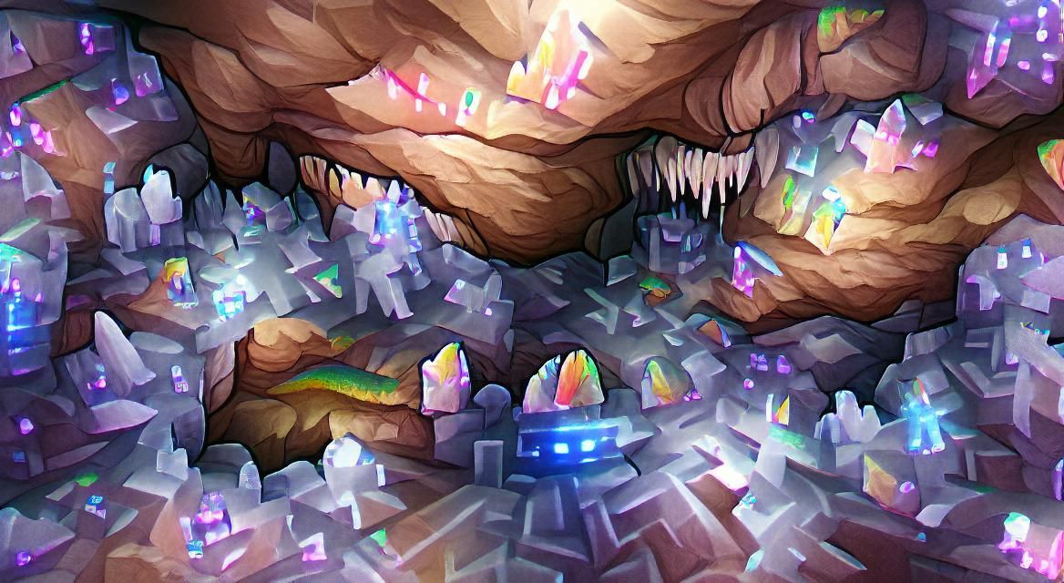 Cavern full of Prismatic Crystals