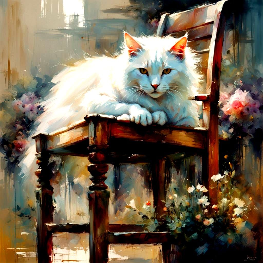 The cats and the chair 