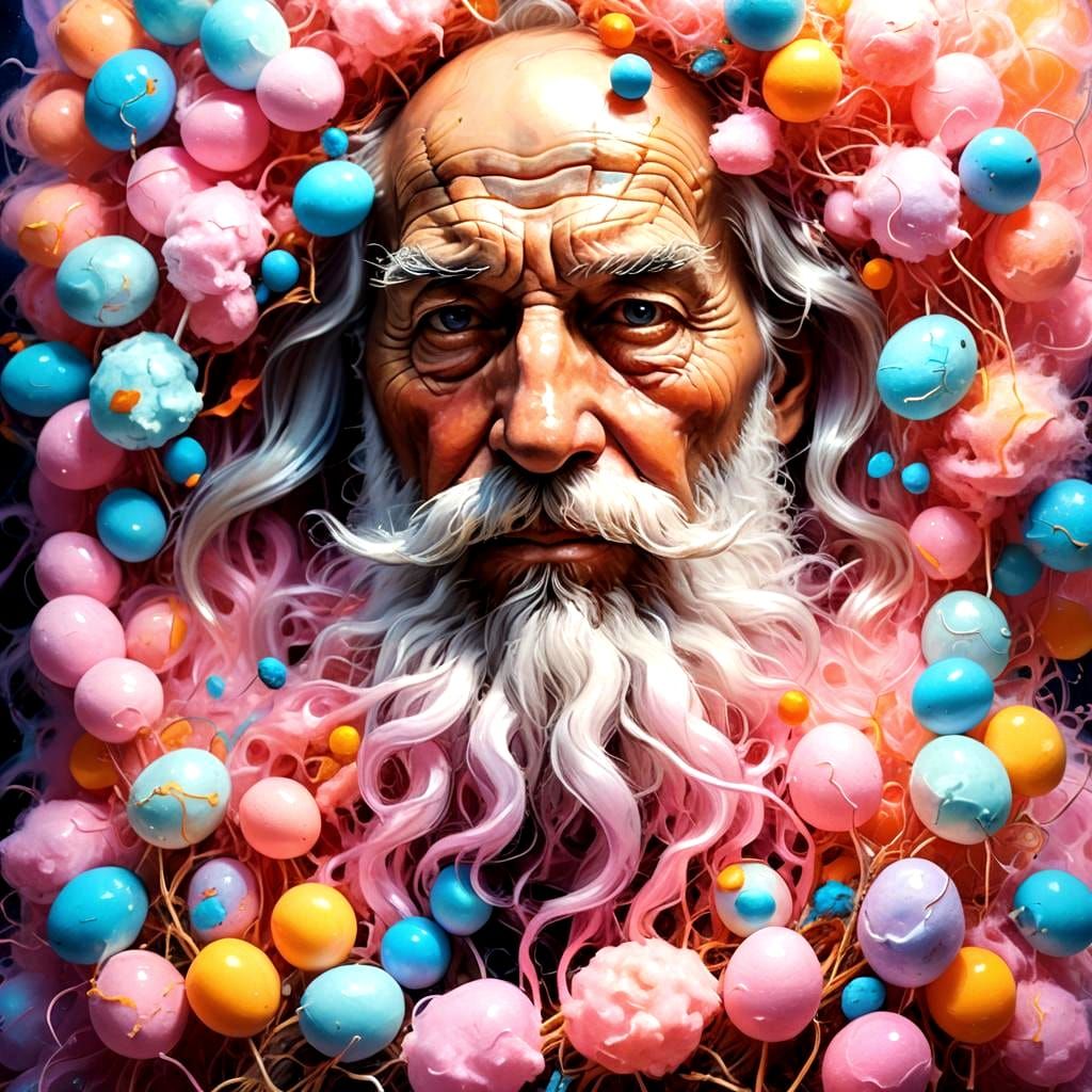 Old Man and His Birds Nest Beard